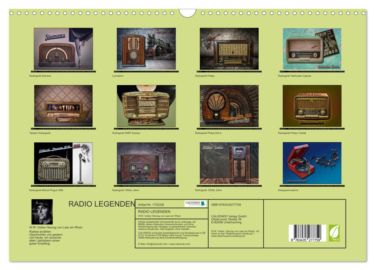 Bild: 9783435277759 | RADIO LEGENDEN (Wandkalender 2025 DIN A3 quer), CALVENDO...