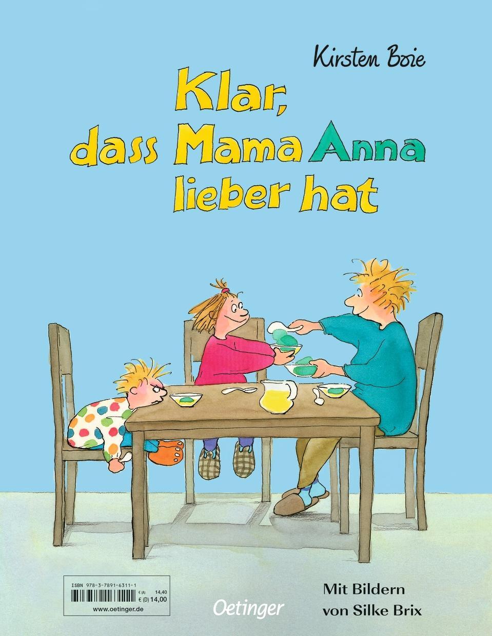 Rückseite: 9783789163111 | Klar, daß Mama Ole / Anna lieber hat | Kirsten Boie (u. a.) | Buch