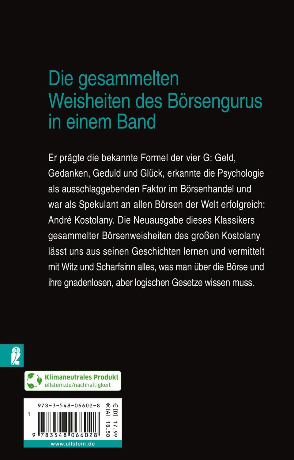 Rückseite: 9783548066028 | Der große Kostolany | André Kostolany | Taschenbuch | 816 S. | Deutsch