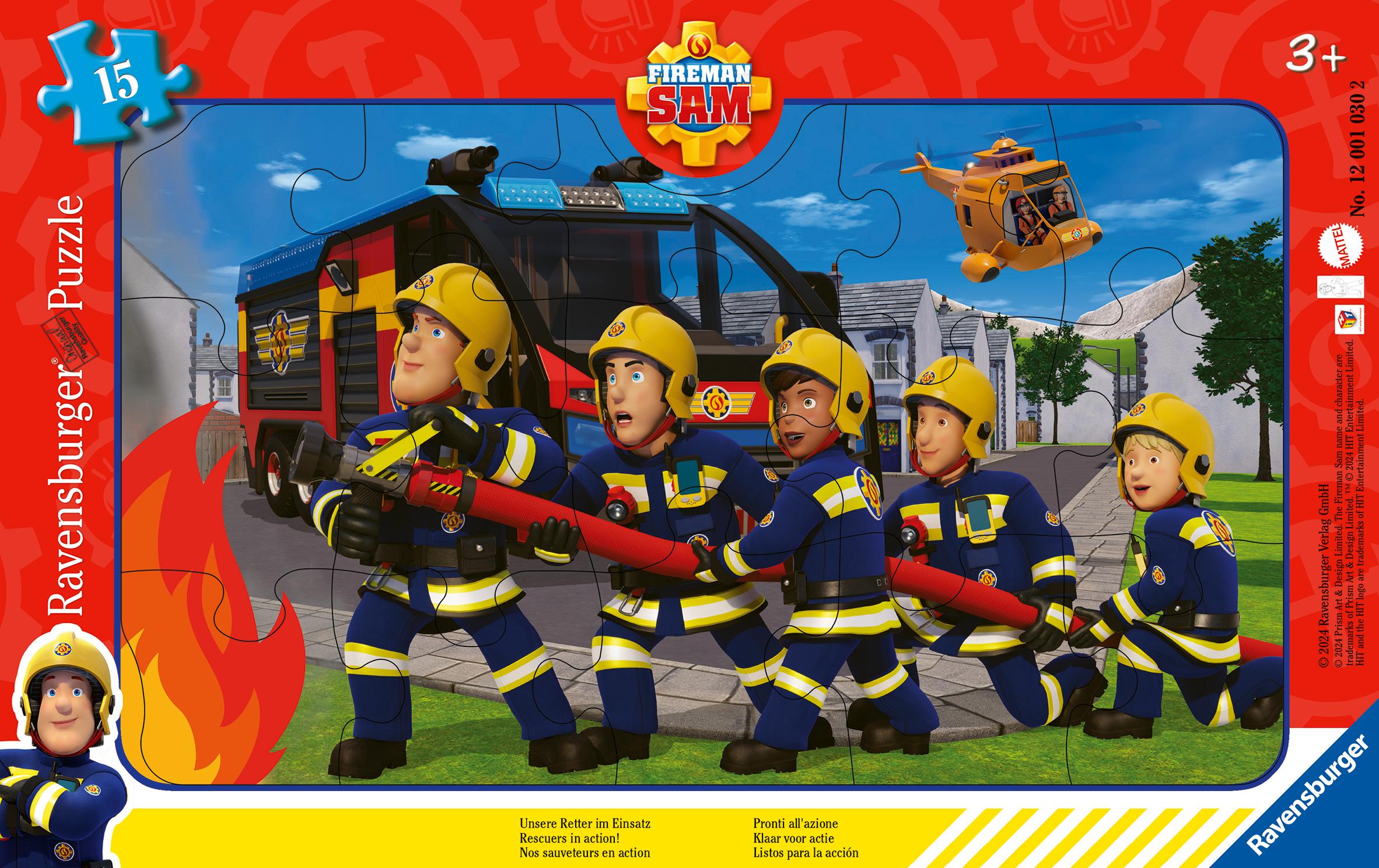 Cover: 4005555010302 | Children's puzzle 15 Teile - Feuerwehrmann Sam - Unsere Retter im...