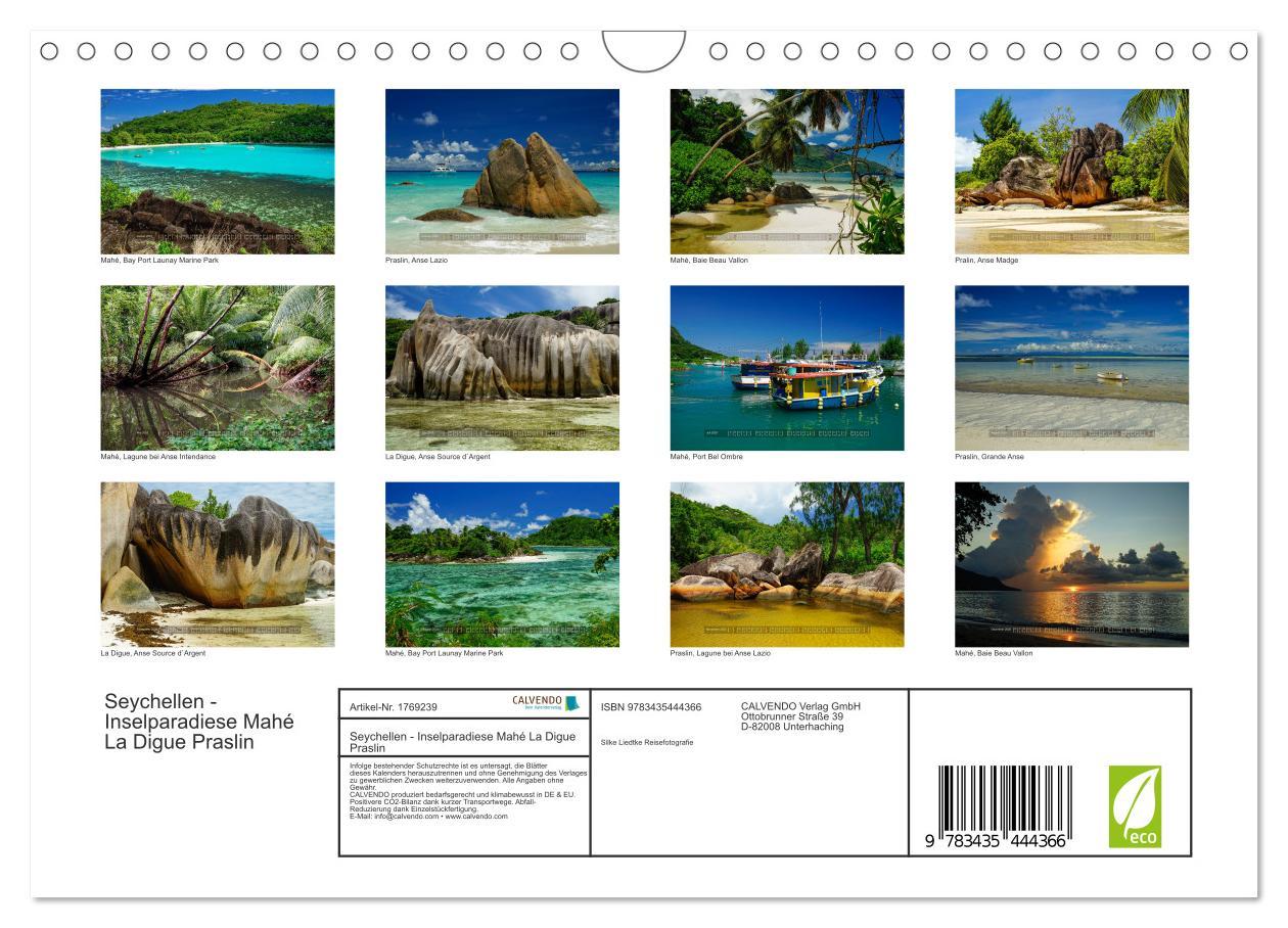 Bild: 9783435444366 | Seychellen - Inselparadiese Mahé La Digue Praslin (Wandkalender...