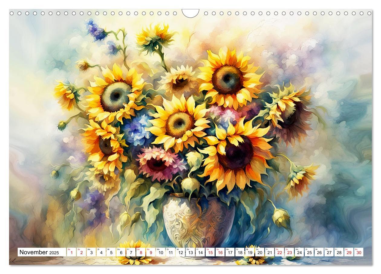 Bild: 9783383811081 | Blumenbuketts (Wandkalender 2025 DIN A3 quer), CALVENDO Monatskalender