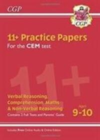 Cover: 9781789082456 | 11+ CEM Practice Papers - Ages 9-10 (with Parents' Guide &amp; Online...