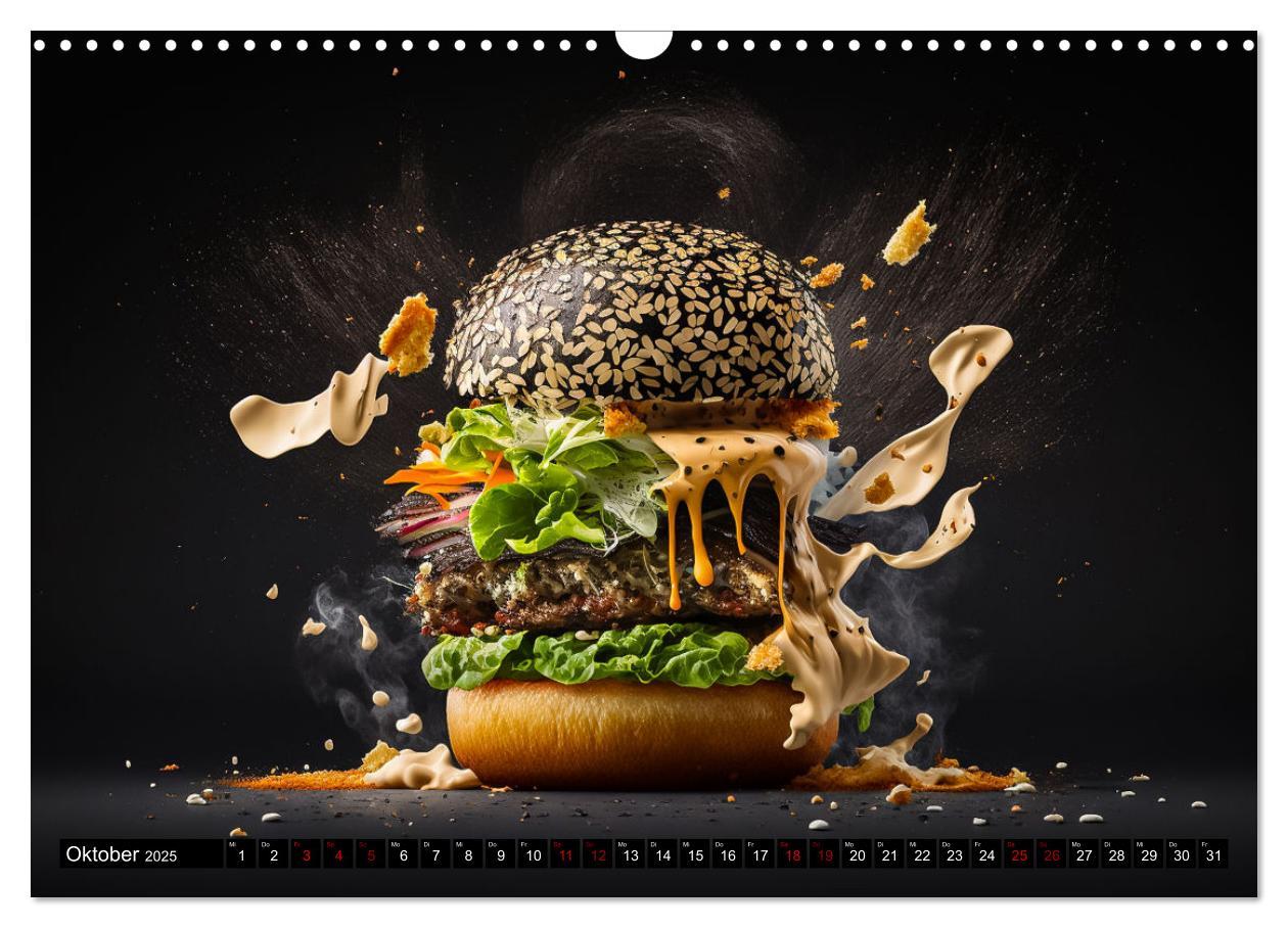 Bild: 9783383912979 | Burgerfood (Wandkalender 2025 DIN A3 quer), CALVENDO Monatskalender