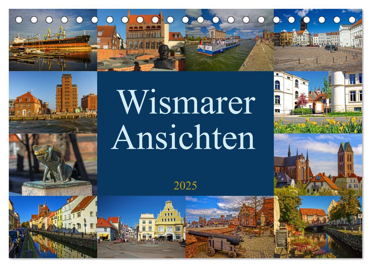 Cover: 9783435618149 | Wismarer Ansichten 2025 (Tischkalender 2025 DIN A5 quer), CALVENDO...