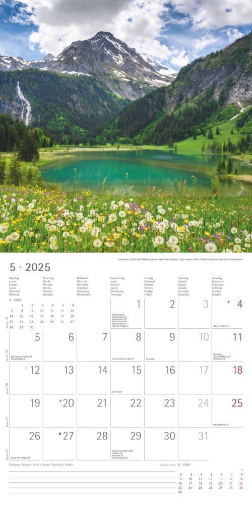 Bild: 4251732340926 | Alpha Edition - Alpen 2025 Broschürenkalender, 30x30cm,...