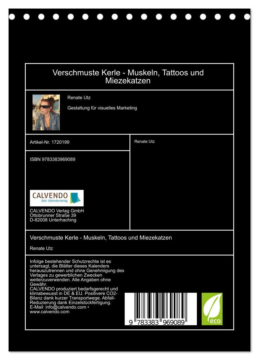 Bild: 9783383969089 | Verschmuste Kerle - Muskeln, Tattoos und Miezekatzen (Tischkalender...