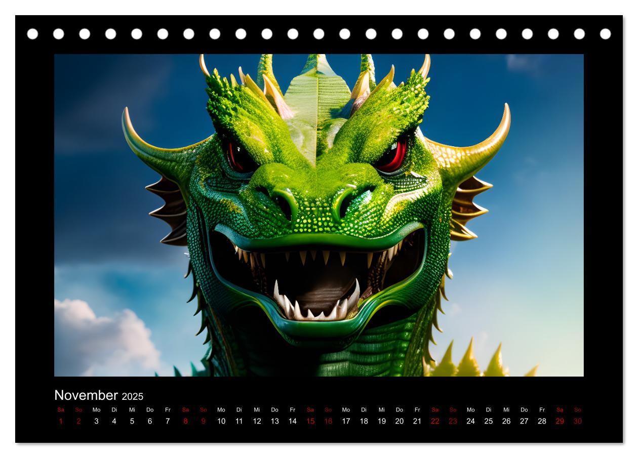 Bild: 9783383881589 | Phantasievolle Welt der Drachen (Tischkalender 2025 DIN A5 quer),...