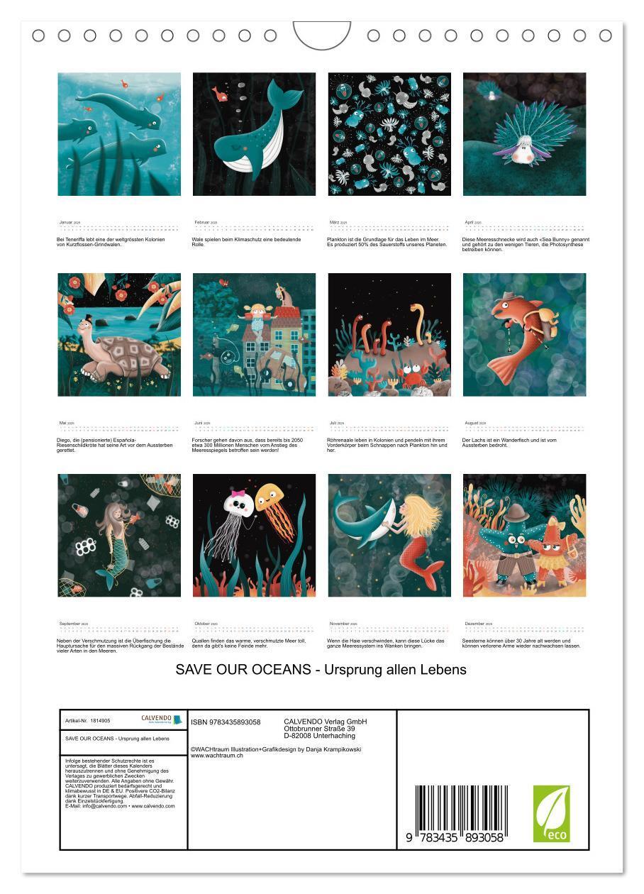 Bild: 9783435893058 | SAVE OUR OCEANS - Ursprung allen Lebens (Wandkalender 2025 DIN A4...