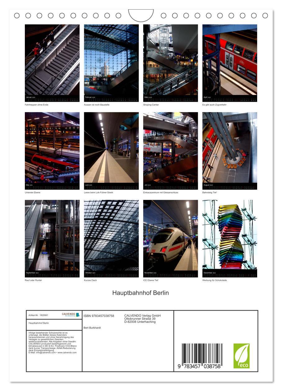 Bild: 9783457038758 | Hauptbahnhof Berlin (Wandkalender 2025 DIN A4 hoch), CALVENDO...