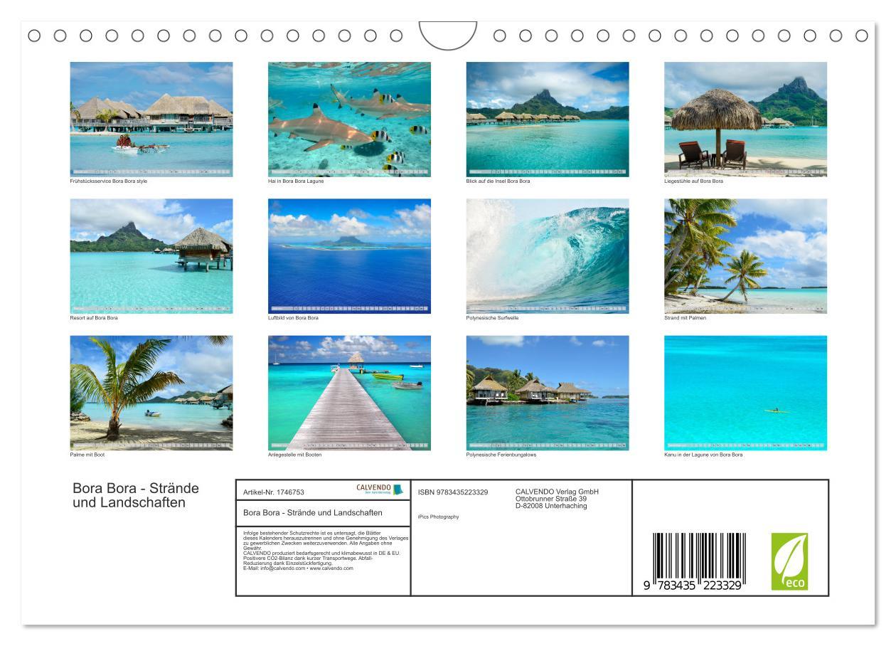 Bild: 9783435223329 | Bora Bora - Strände und Landschaften (Wandkalender 2025 DIN A4...