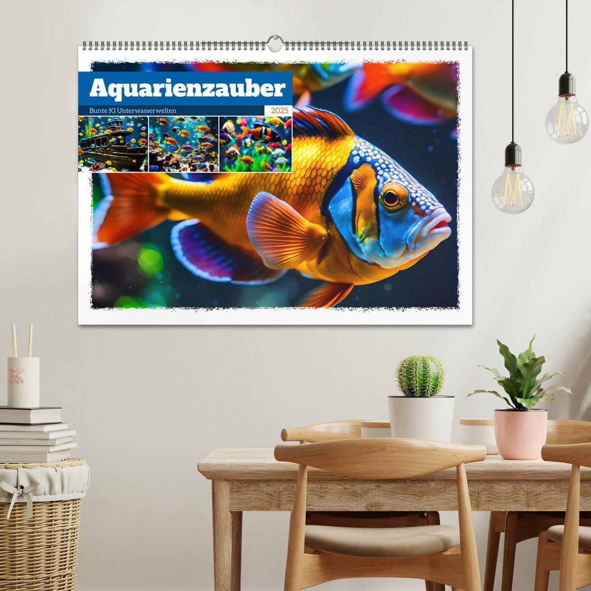 Bild: 9783457144817 | Aquarienzauber - Bunte KI Unterwasserwelten (Wandkalender 2025 DIN...