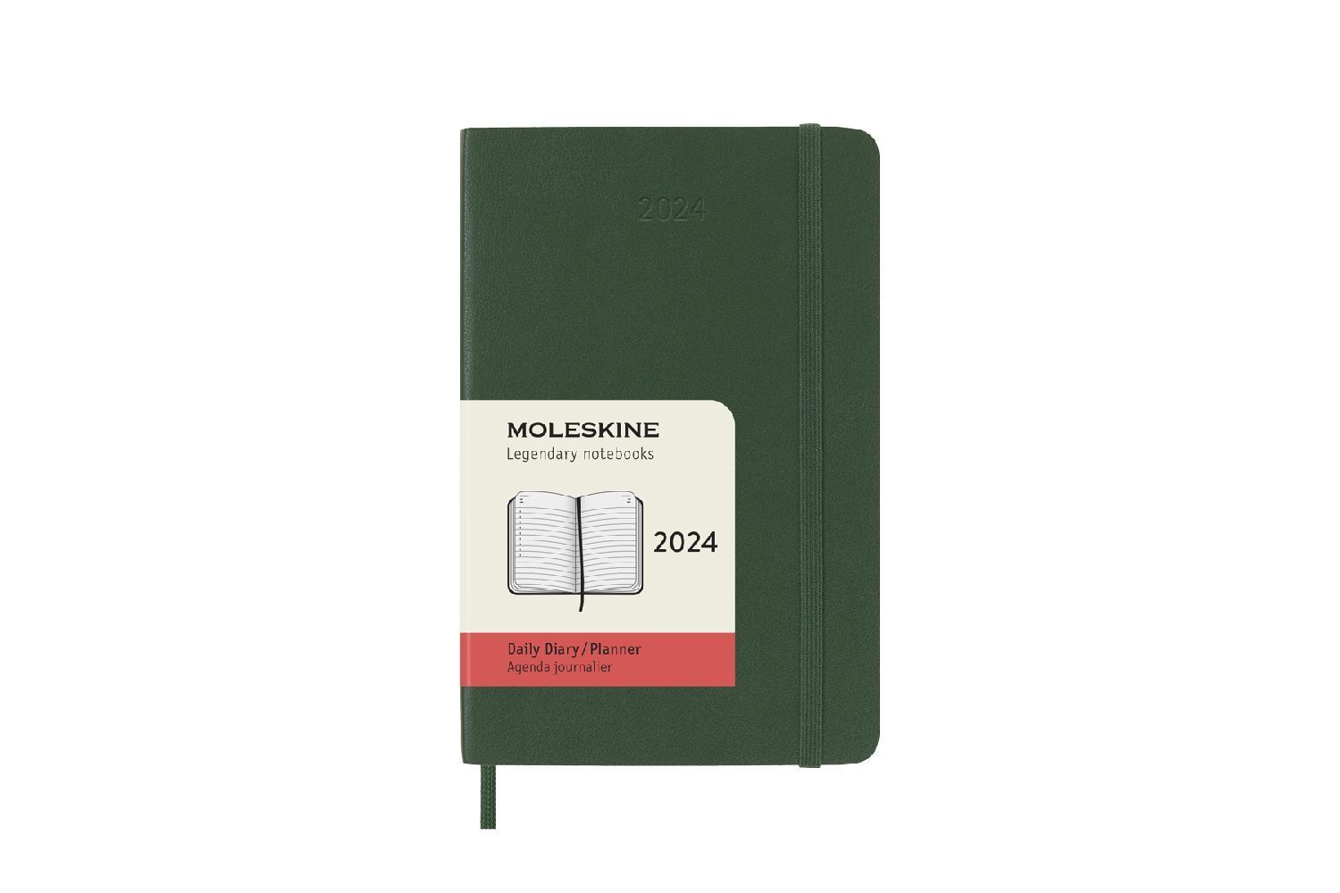 Bild: 8056598857320 | Moleskine 12 Monate Tageskalender 2024, Pocket/A6, Myrtengrün | Buch