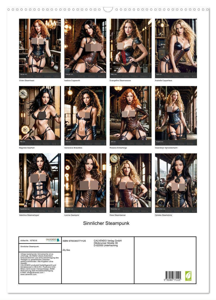 Bild: 9783383771125 | Sinnlicher Steampunk (Wandkalender 2025 DIN A2 hoch), CALVENDO...