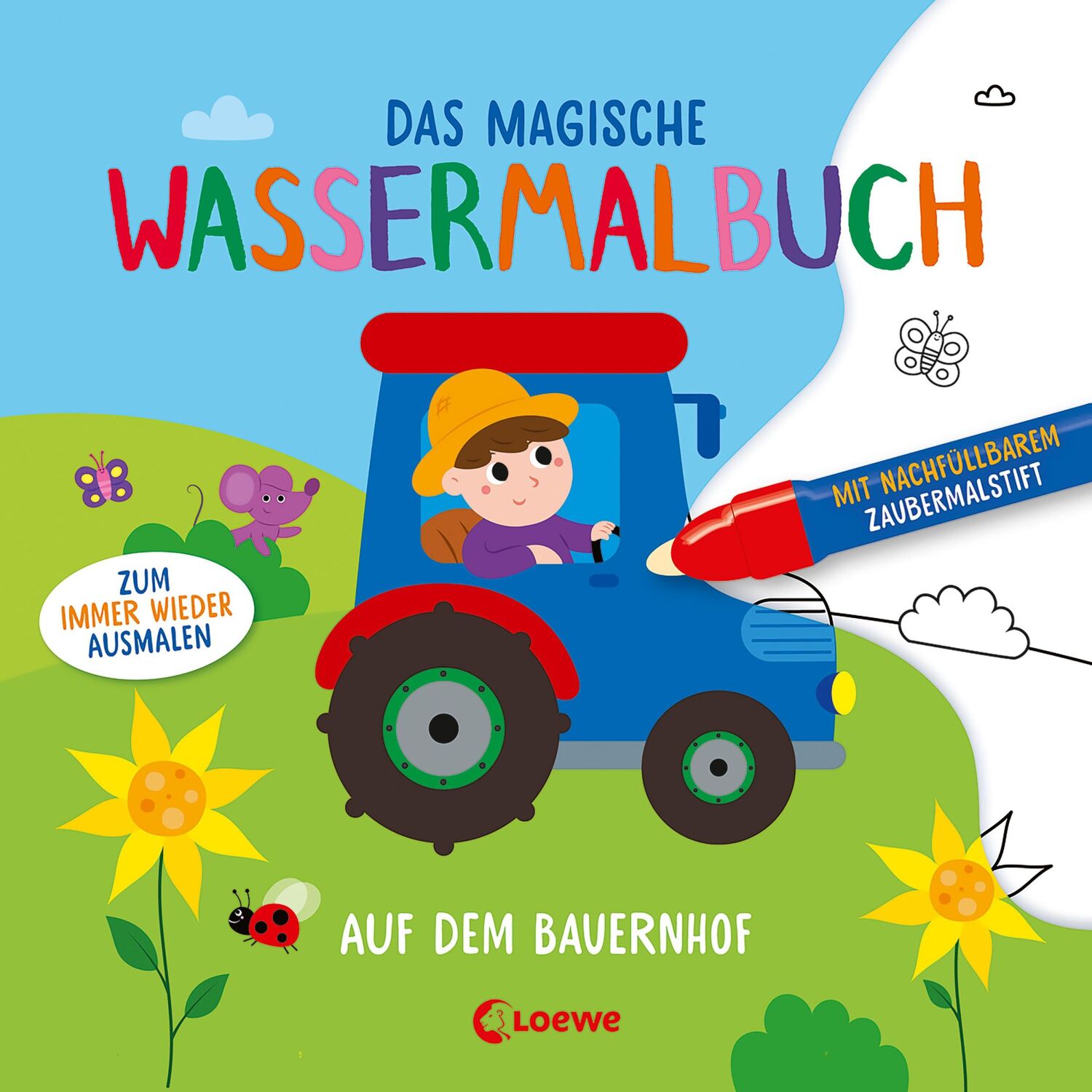 Cover: 9783743214675 | Das magische Wassermalbuch - Auf dem Bauernhof | Loewe Kreativ | Buch