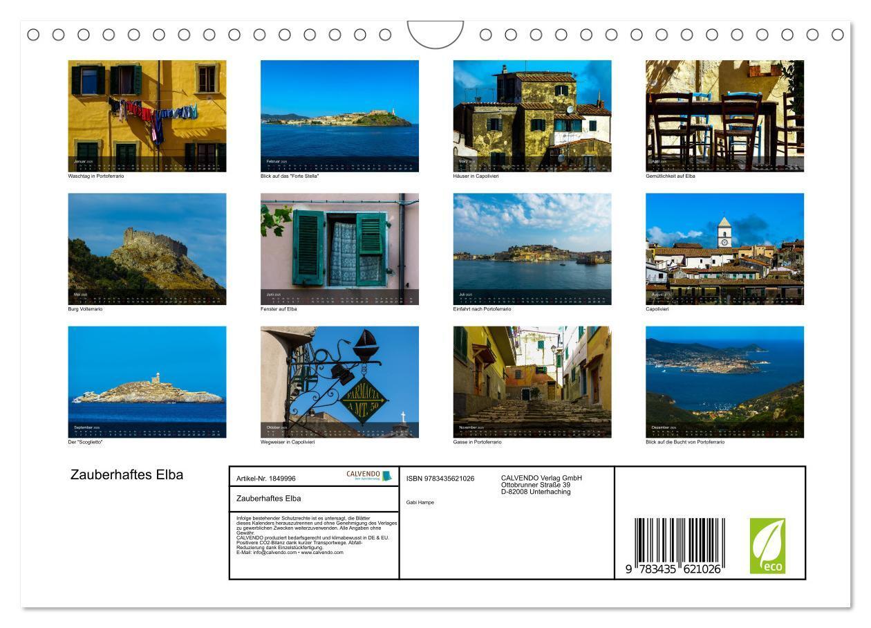 Bild: 9783435621026 | Zauberhaftes Elba (Wandkalender 2025 DIN A4 quer), CALVENDO...