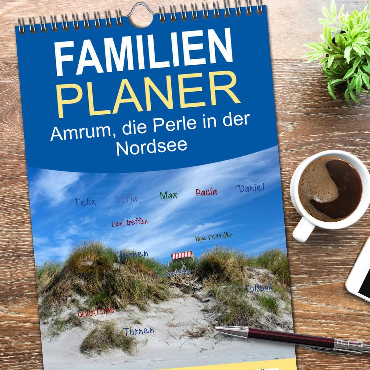 Bild: 9783457114421 | Familienplaner 2025 - Amrum, die Perle in der Nordsee mit 5 Spalten...