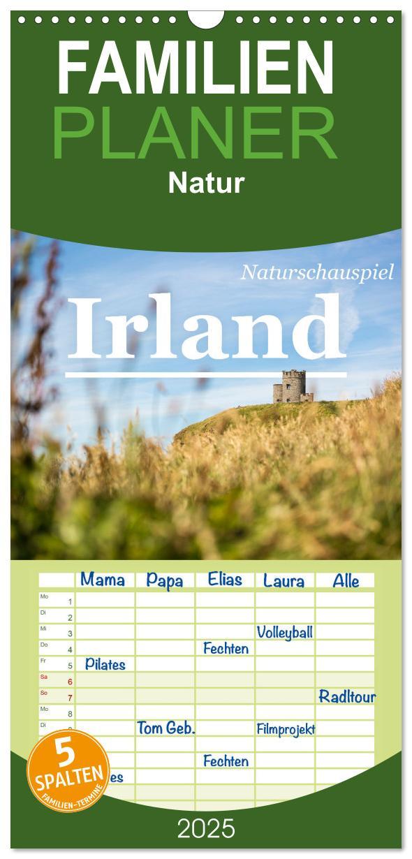 Cover: 9783457103951 | Familienplaner 2025 - Naturschauspiel Irland mit 5 Spalten...