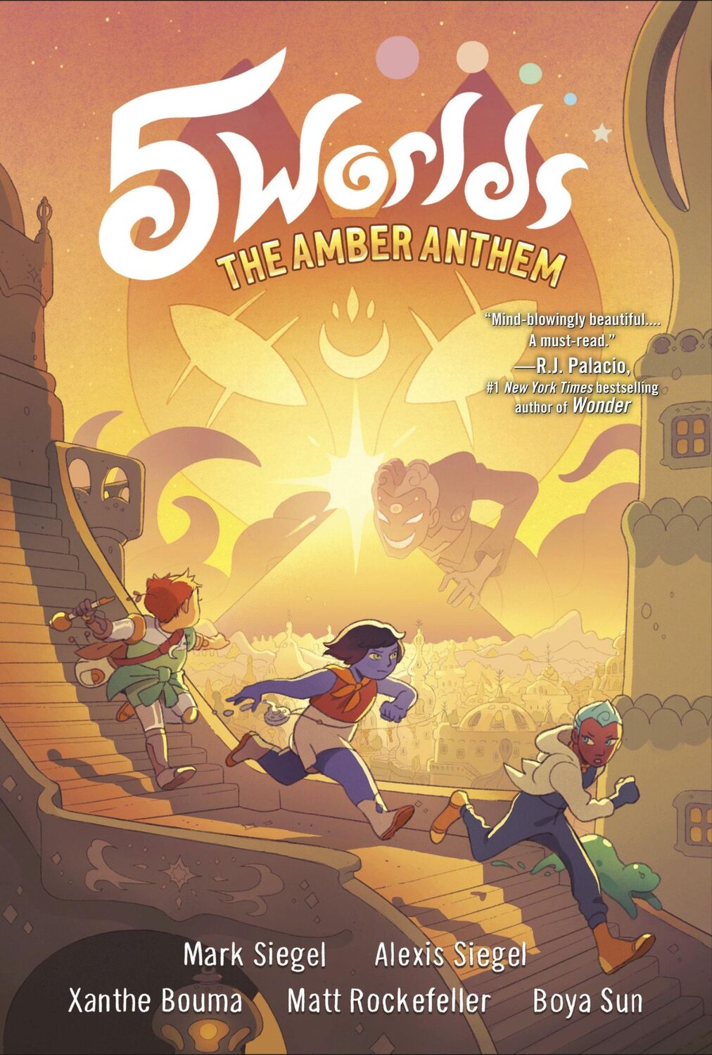 Cover: 9780593120552 | 5 Worlds Book 4: The Amber Anthem | (A Graphic Novel) | Siegel (u. a.)