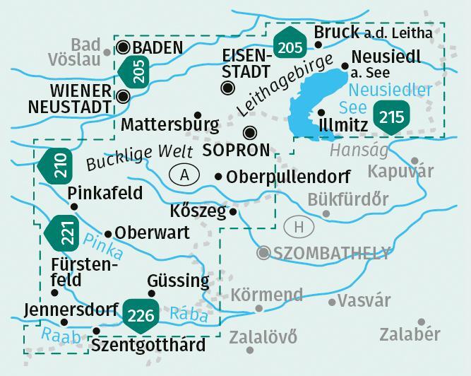 Bild: 9783991540724 | KOMPASS Wanderkarten-Set 227 Burgenland (2 Karten) 1:50.000 | Deutsch