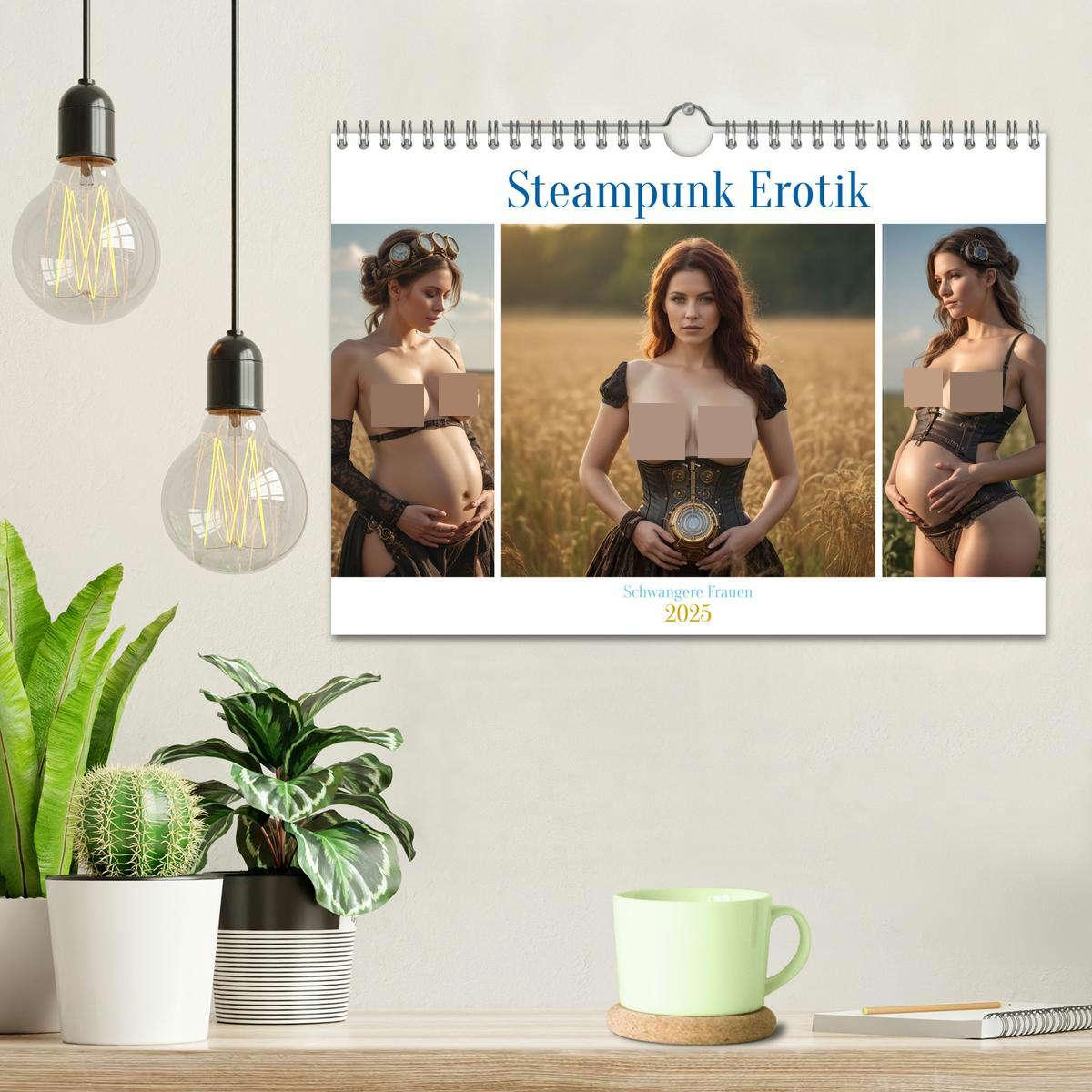 Bild: 9783457148686 | Steampunk Erotik - Schwangere Frauen (Wandkalender 2025 DIN A4...