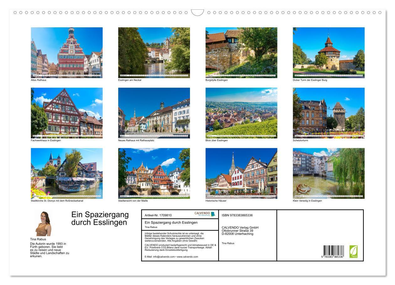 Bild: 9783383865336 | Ein Spaziergang durch Esslingen (Wandkalender 2025 DIN A2 quer),...