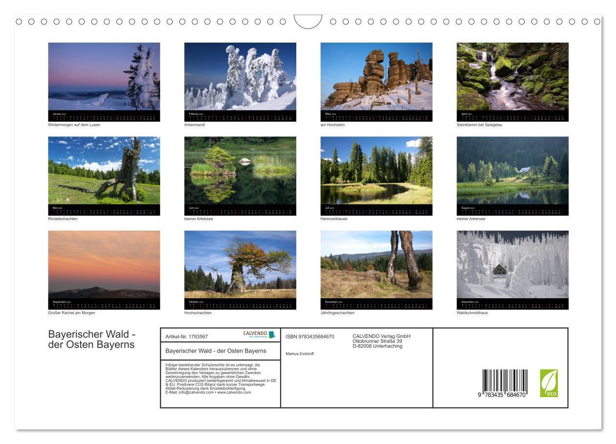 Bild: 9783435684670 | Bayerischer Wald - der Osten Bayerns (Wandkalender 2025 DIN A3...