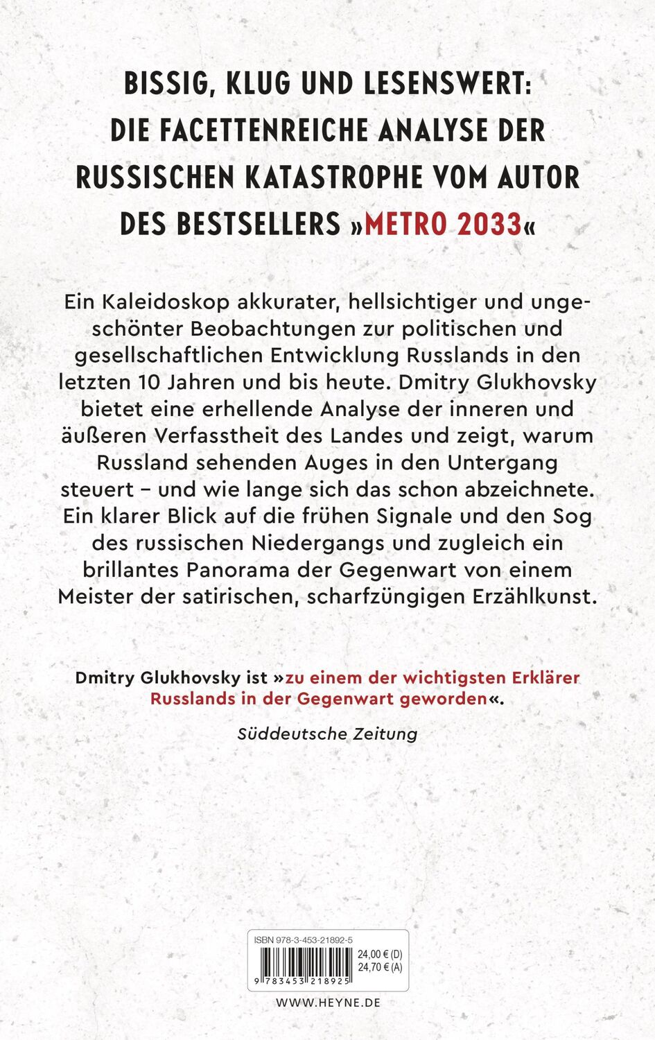 Bild: 9783453218925 | Wir. Tagebuch des Untergangs | Dmitry Glukhovsky | Buch | 448 S.