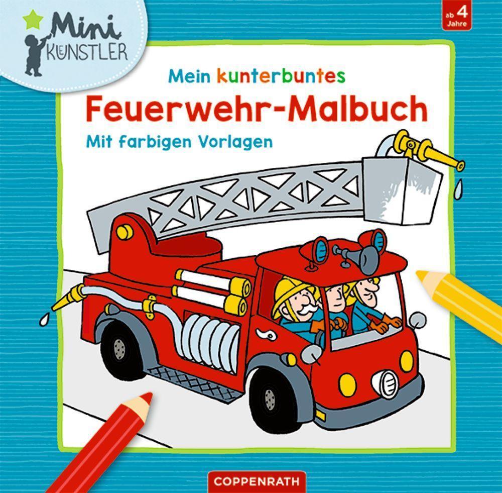 Bild: 9783649634997 | Mein kunterbuntes Feuerwehr-Malbuch | Mit farbigen Vorlagen | Becker