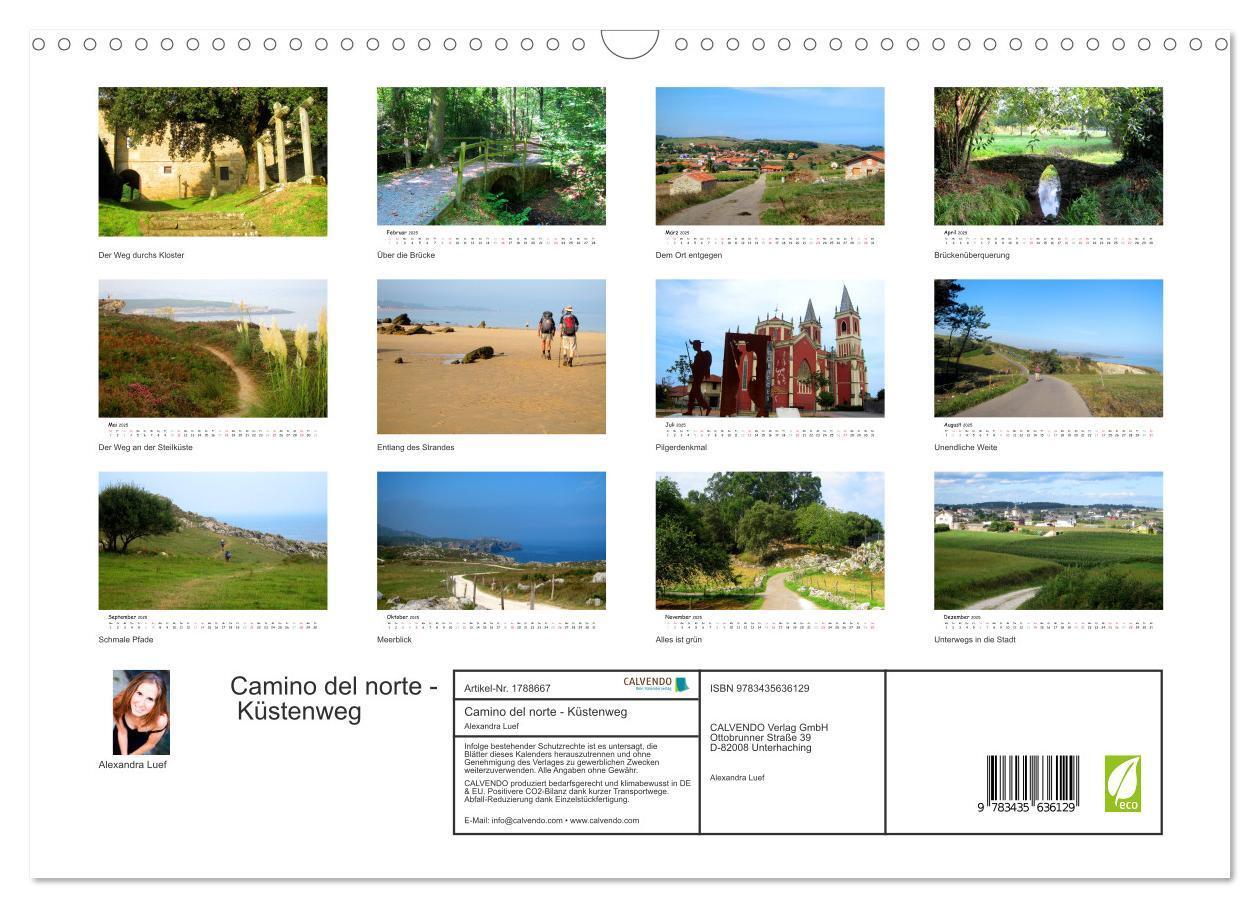 Bild: 9783435636129 | Camino del norte - Küstenweg (Wandkalender 2025 DIN A3 quer),...