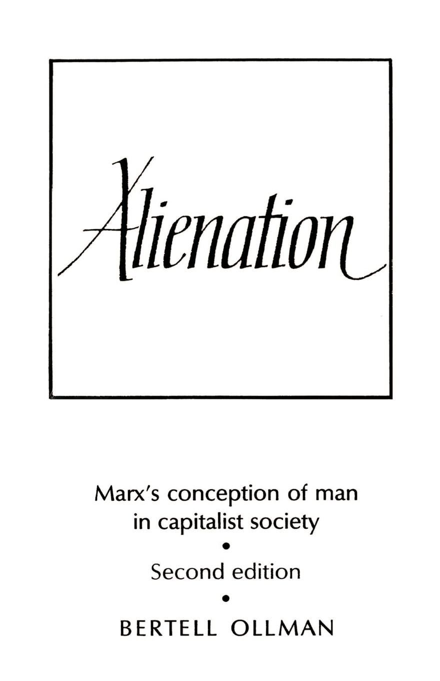 Cover: 9780521290838 | Alienation | Marx's Conception of Man in a Capitalist Society | Buch