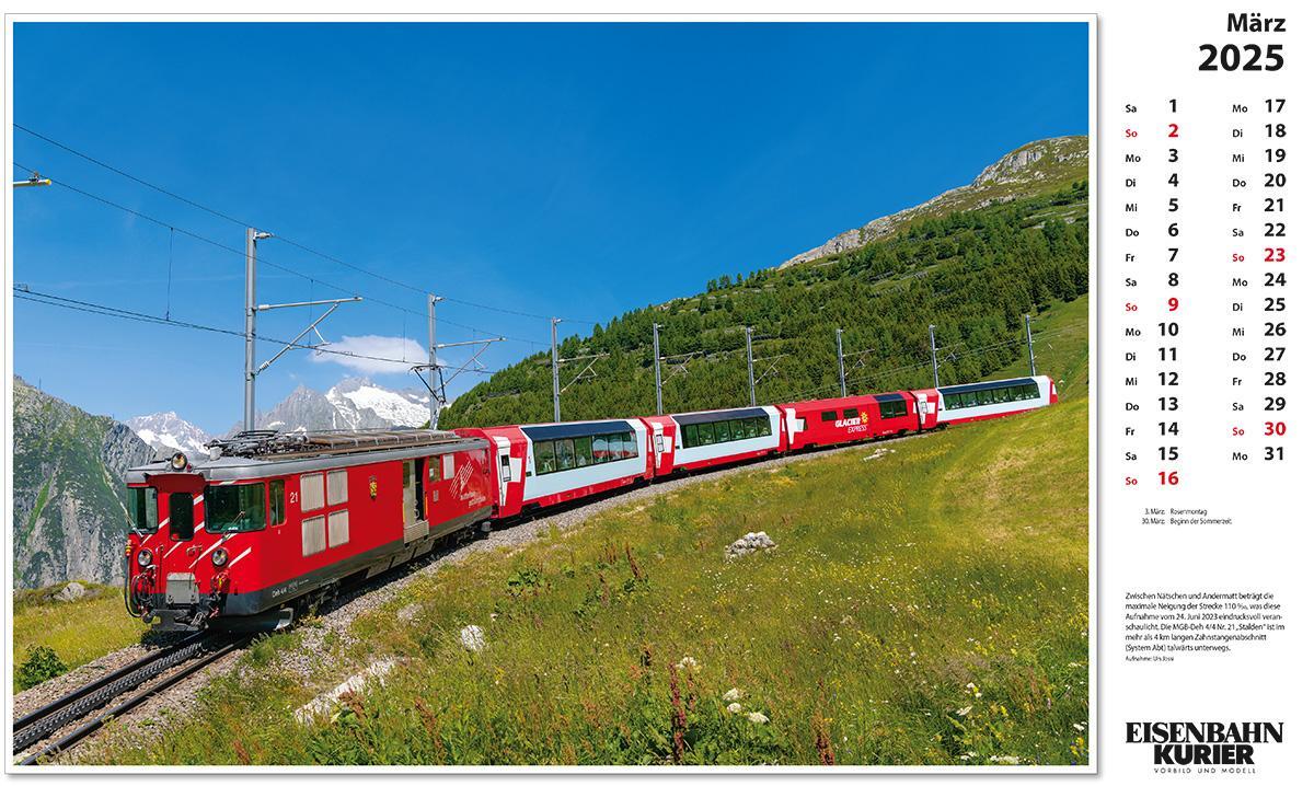 Bild: 9783844659412 | Glacier Express 2025 | Kalender | 13 S. | Deutsch | 2025 | EK-Verlag