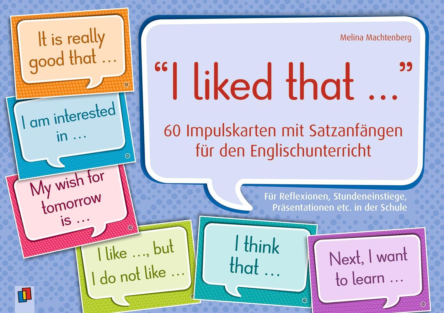 Cover: 9783834663573 | "I liked that..." 60 Impulskarten mit Satzanfängen für den...