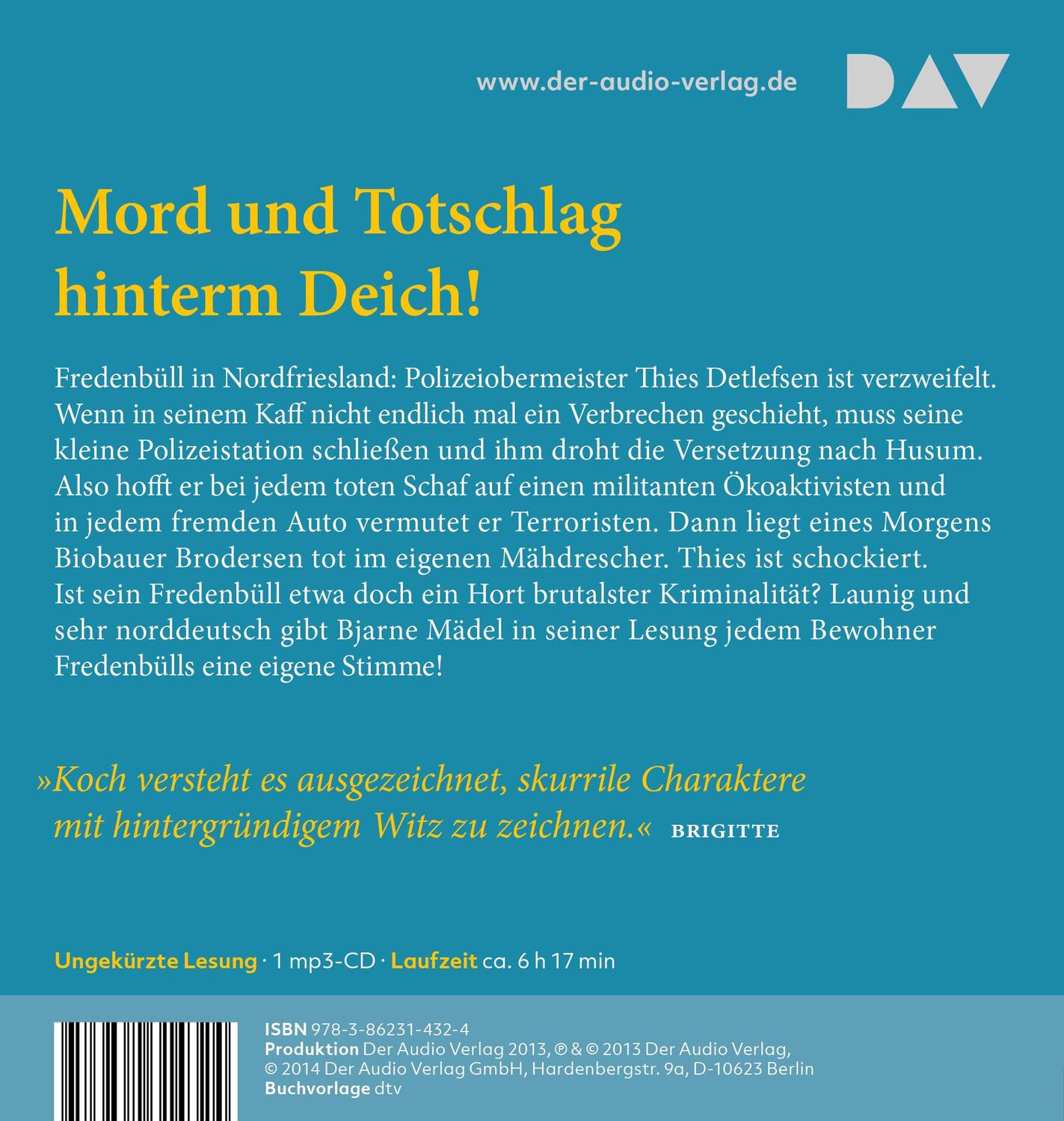 Rückseite: 9783862314324 | Rote Grütze mit Schuss | Ein Küstenkrimi (Ungekürzte Lesung) | Koch