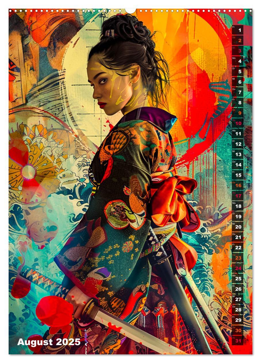 Bild: 9783383810428 | Samurai - Onna Bugeisha (Wandkalender 2025 DIN A2 hoch), CALVENDO...