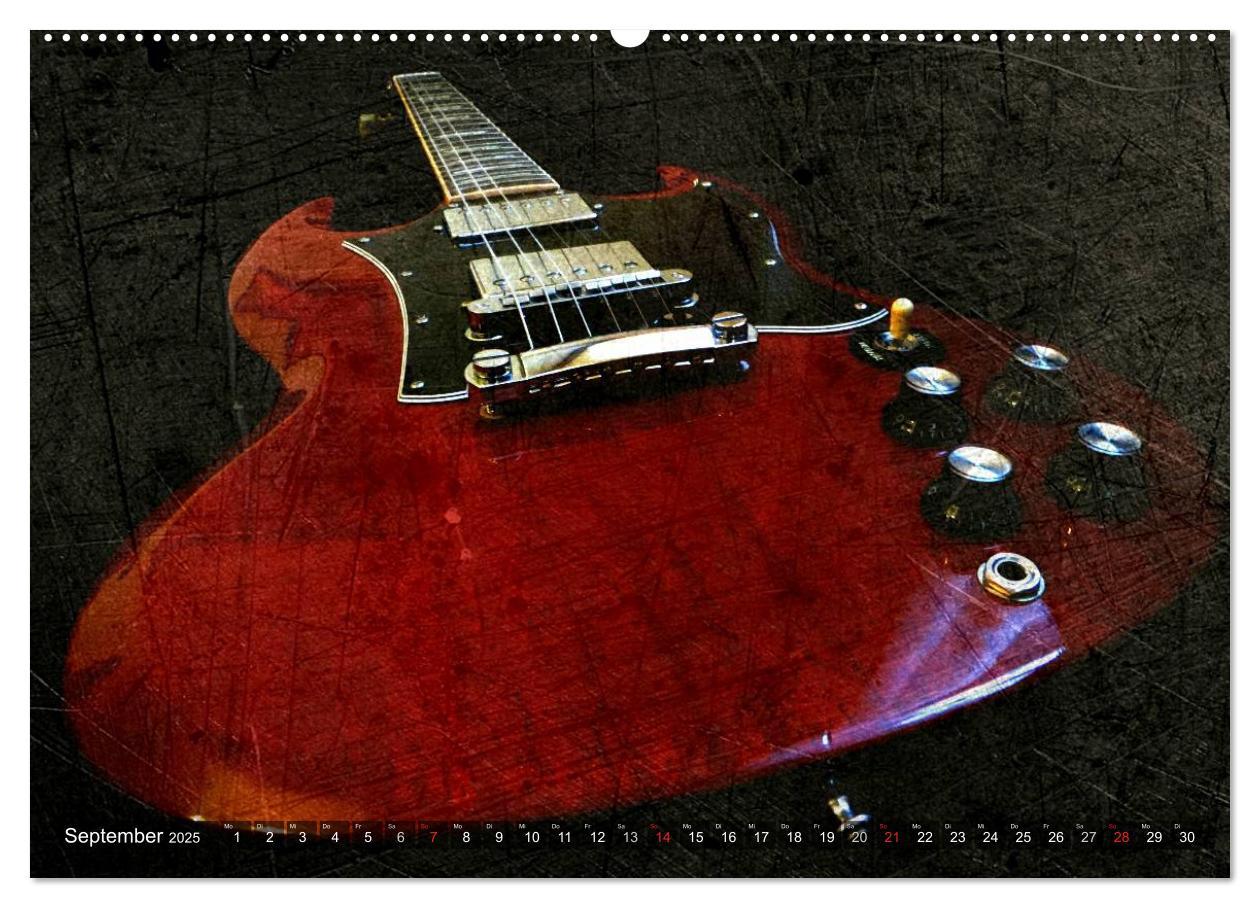 Bild: 9783435727933 | GITARREN Vintage Art (Wandkalender 2025 DIN A2 quer), CALVENDO...