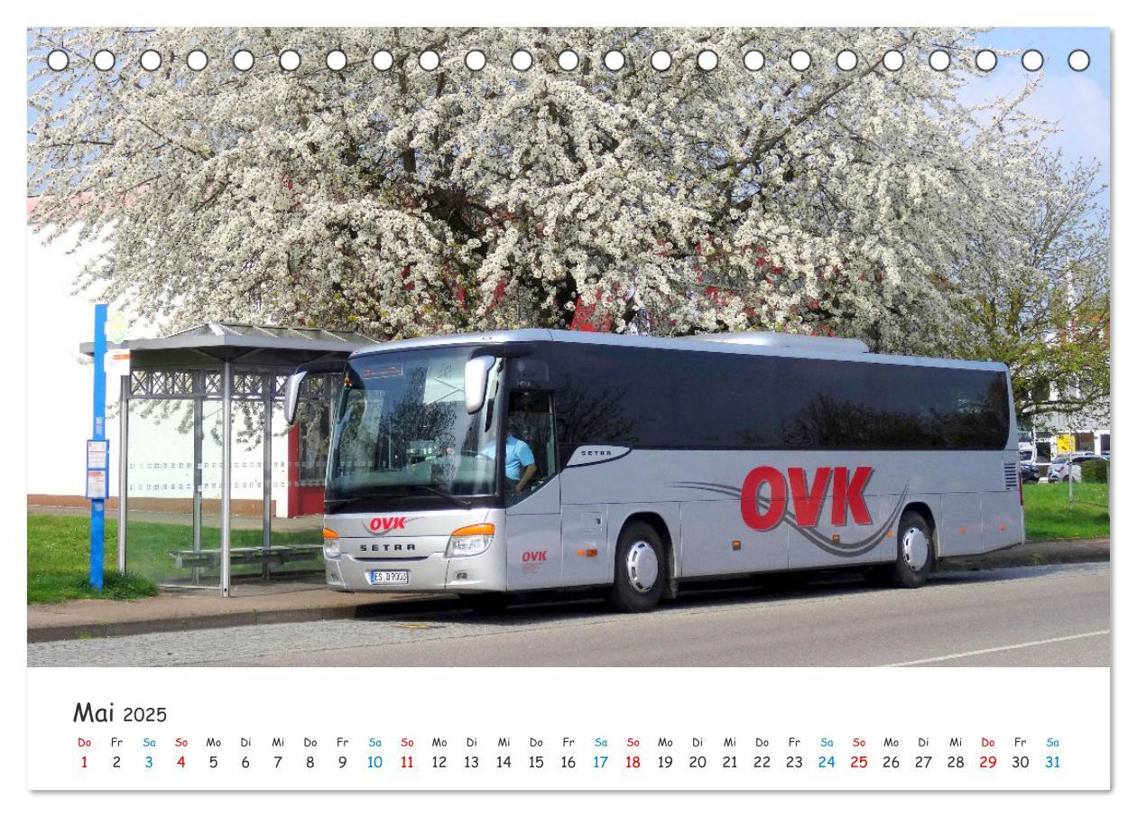 Bild: 9783435076420 | Omnibusse von heute und früher (Tischkalender 2025 DIN A5 quer),...