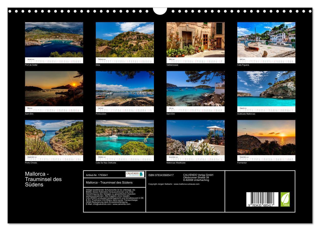 Bild: 9783435685417 | Mallorca - Trauminsel des Südens (Wandkalender 2025 DIN A3 quer),...