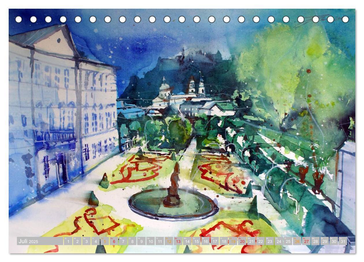 Bild: 9783435666676 | Aquarelle aus der Mozartstadt Salzburg (Tischkalender 2025 DIN A5...