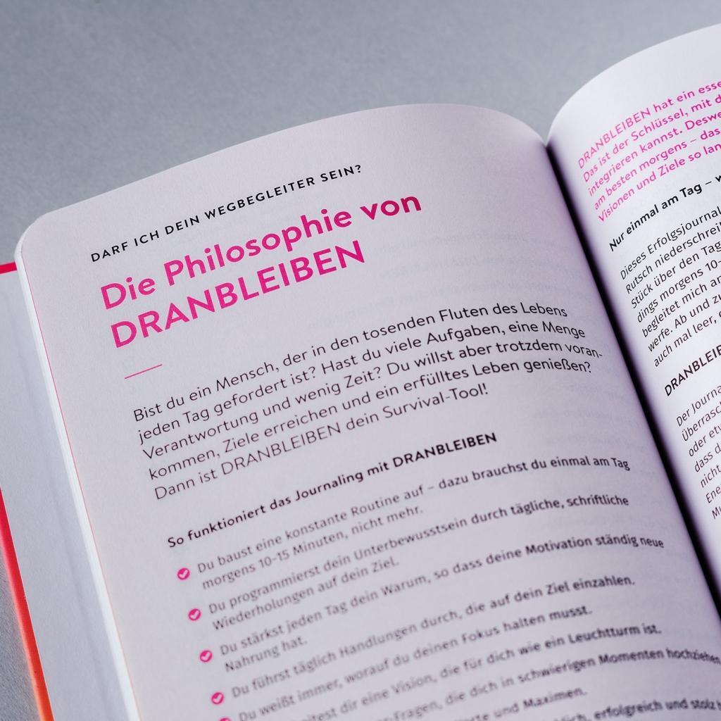 Bild: 9783000610332 | DRANBLEIBEN Erfolgsjournal, Sunny Pink | Matthias Hechler | Buch