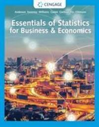 Cover: 9780357045435 | Essentials of Statistics for Business &amp; Economics | Anderson (u. a.)