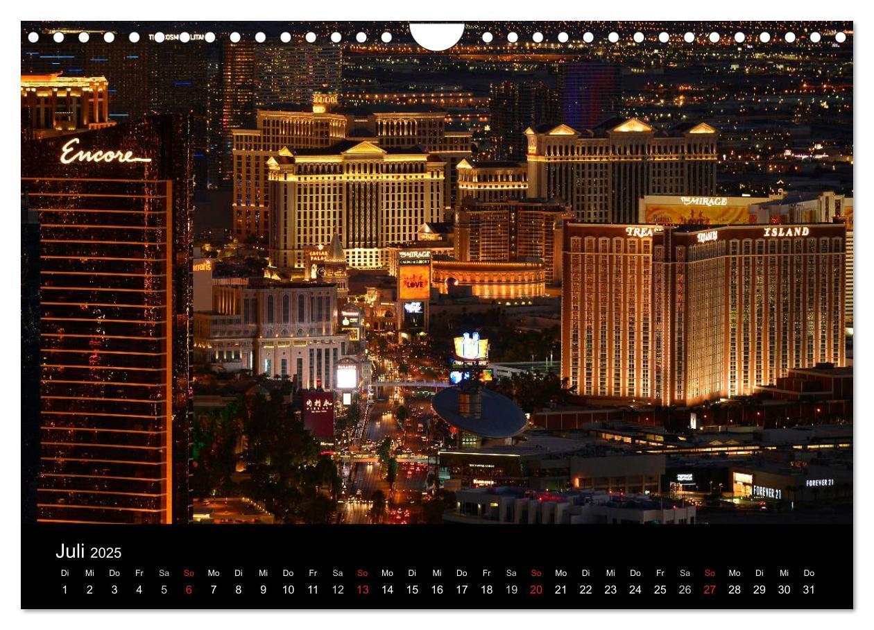 Bild: 9783435840366 | Las Vegas (Wandkalender 2025 DIN A4 quer), CALVENDO Monatskalender