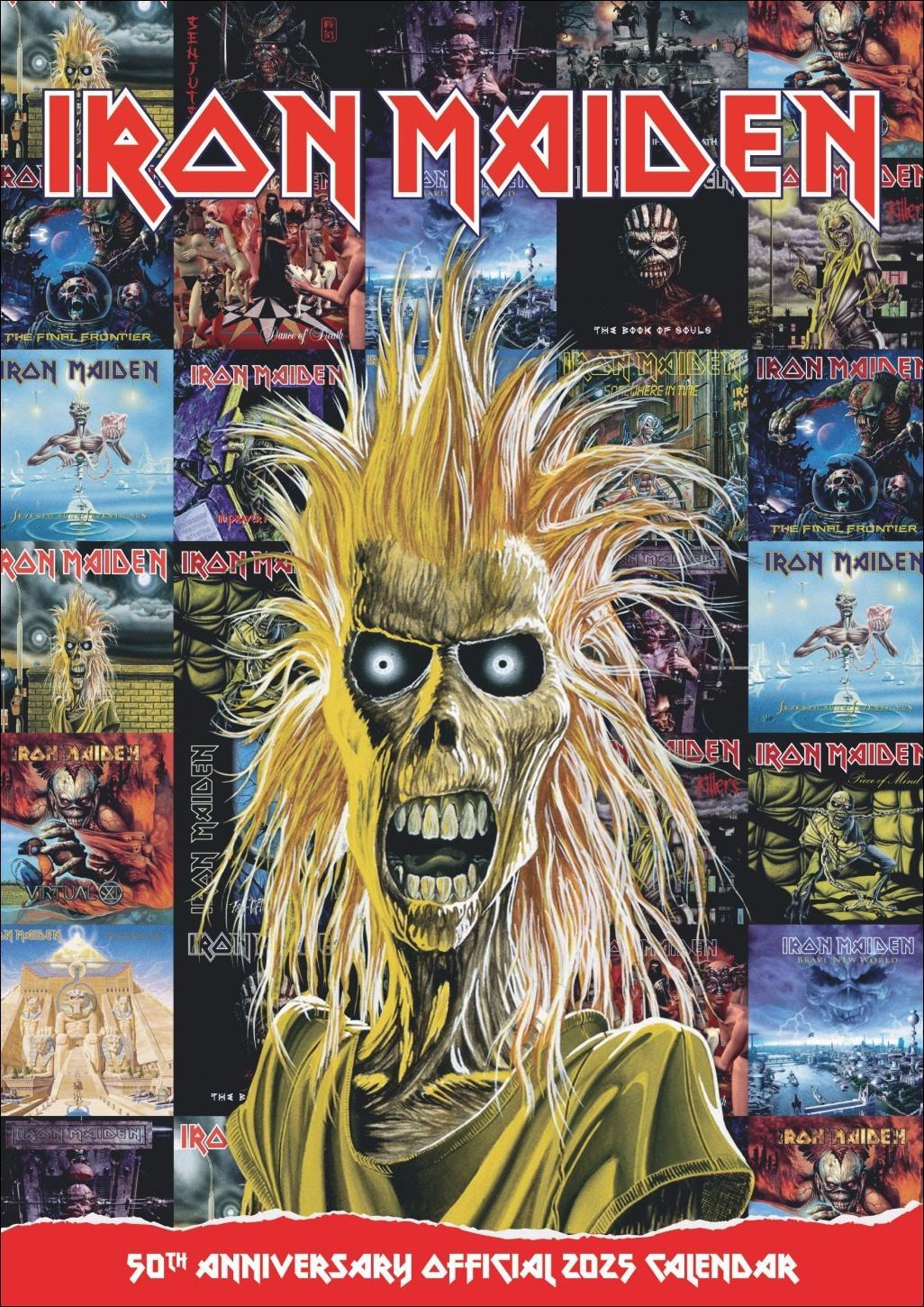 Cover: 9783840196744 | Iron Maiden Posterkalender 2025 | Kalender | Danilo | Spiralbindung