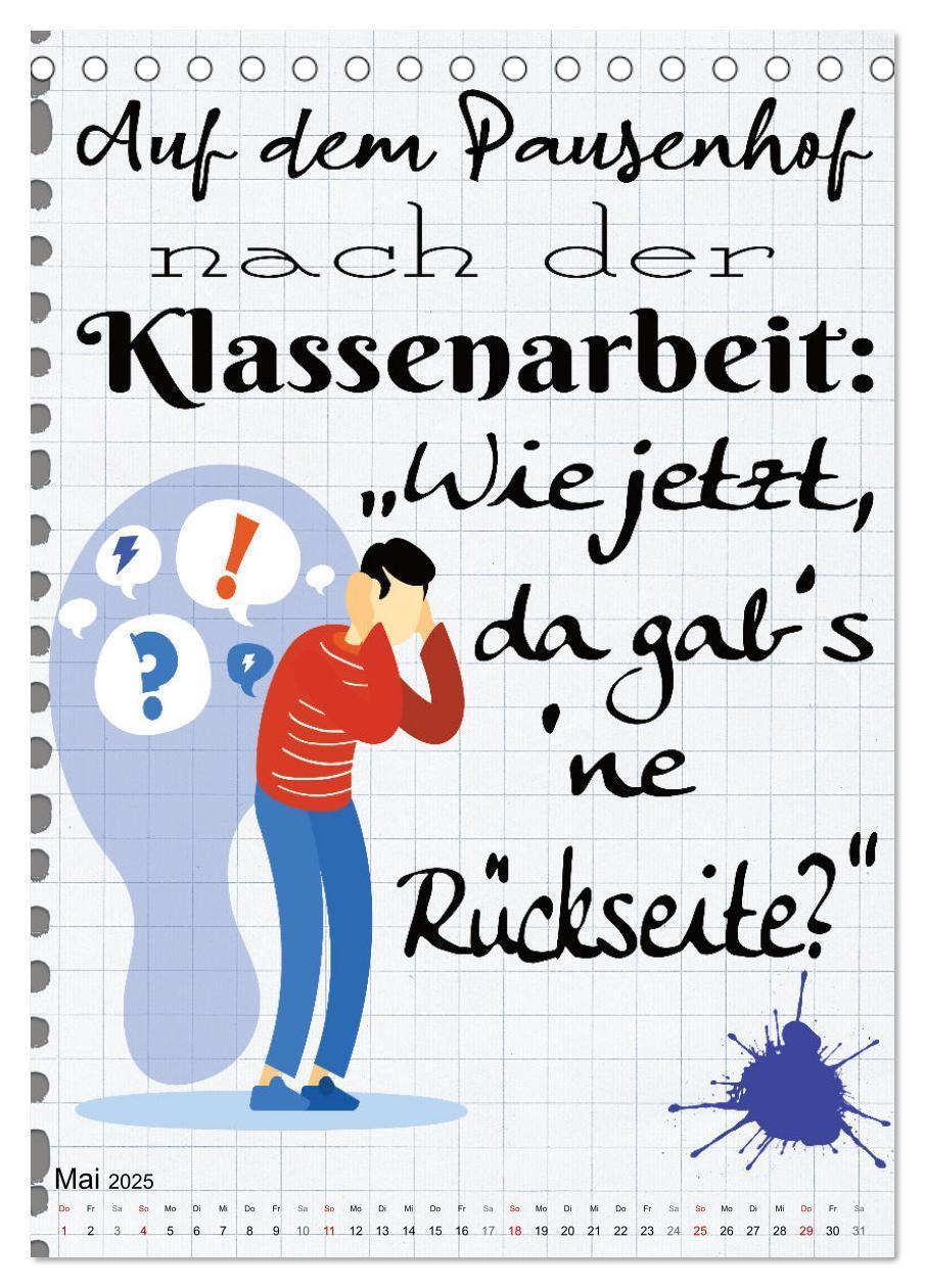 Bild: 9783435894673 | Schüler-Sprüche (Tischkalender 2025 DIN A5 hoch), CALVENDO...