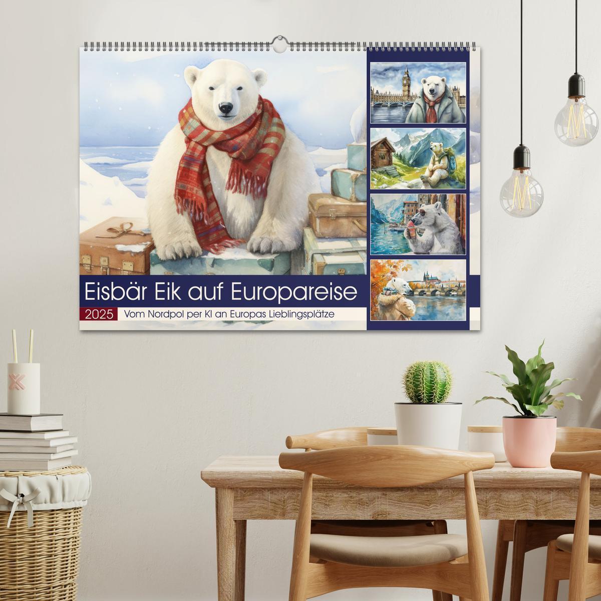 Bild: 9783383781964 | Eisbär Eik auf Europareise (Wandkalender 2025 DIN A2 quer),...