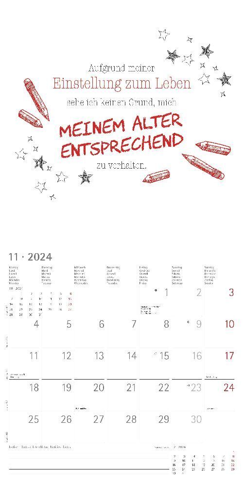 Bild: 4251732335588 | Sprüche 2024 - Broschürenkalender 30x30 cm (30x60 geöffnet) -...