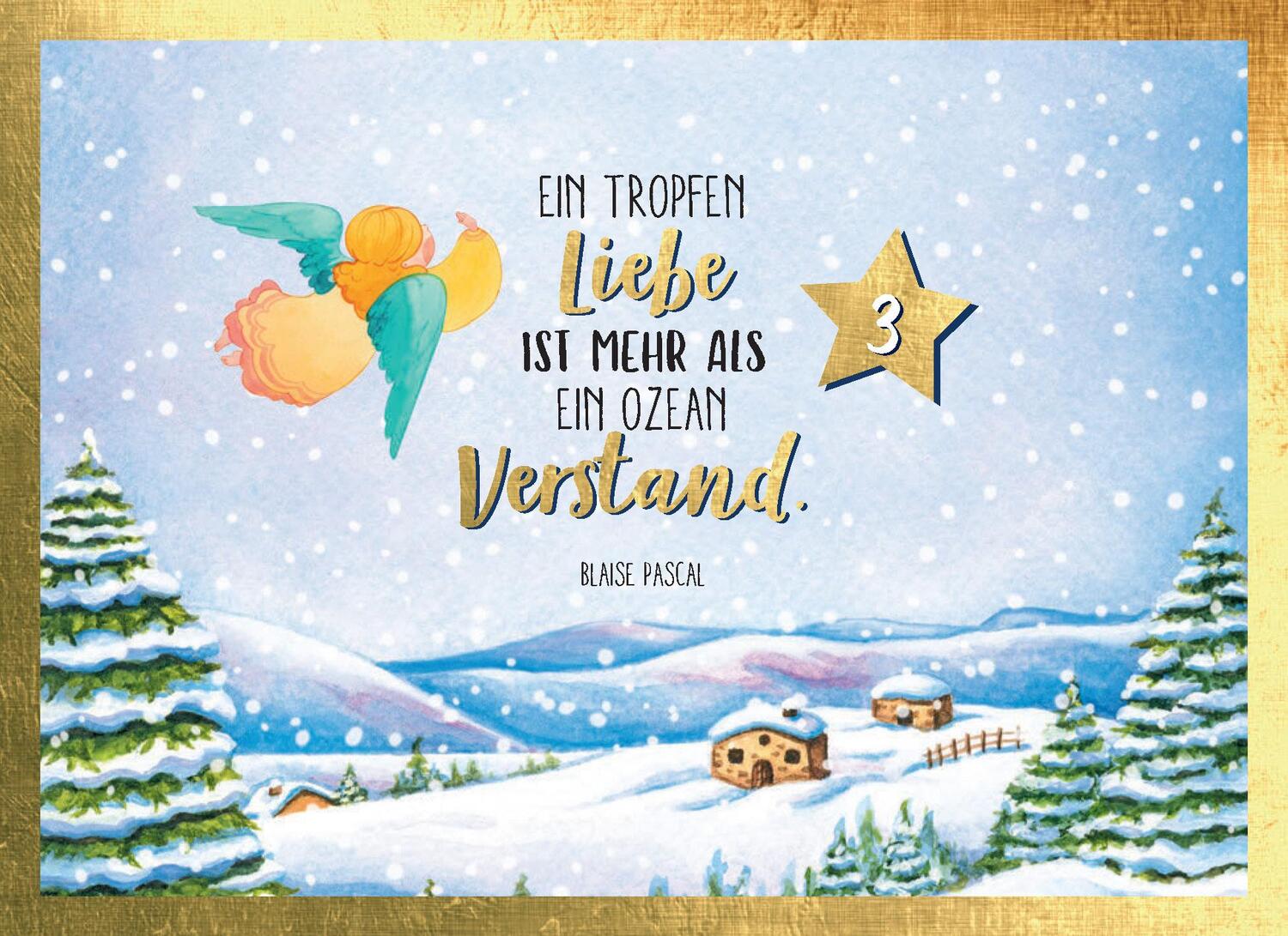 Bild: 9783625192817 | Jeden Tag ein Schutzengel für dich Adventskalender mit Aufsteller