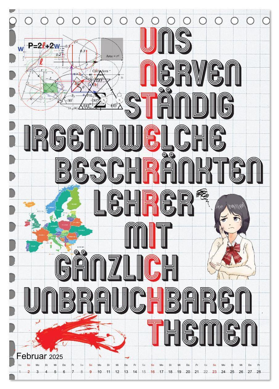 Bild: 9783435894673 | Schüler-Sprüche (Tischkalender 2025 DIN A5 hoch), CALVENDO...