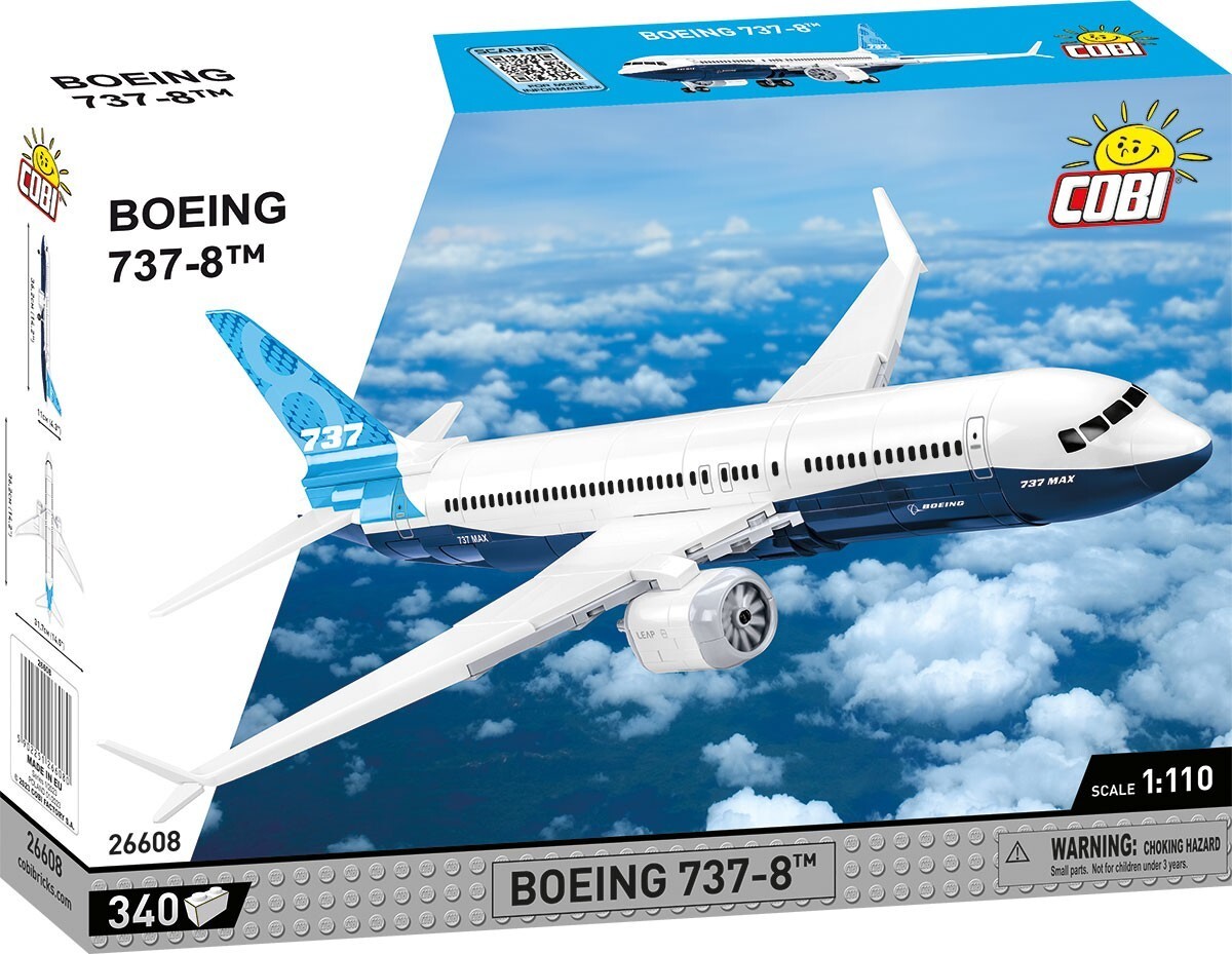 Cover: 5902251266080 | COBI 26608 - Boeing 737-8, Maßstab 1:110, Bausatz 340 Klemmbauteile