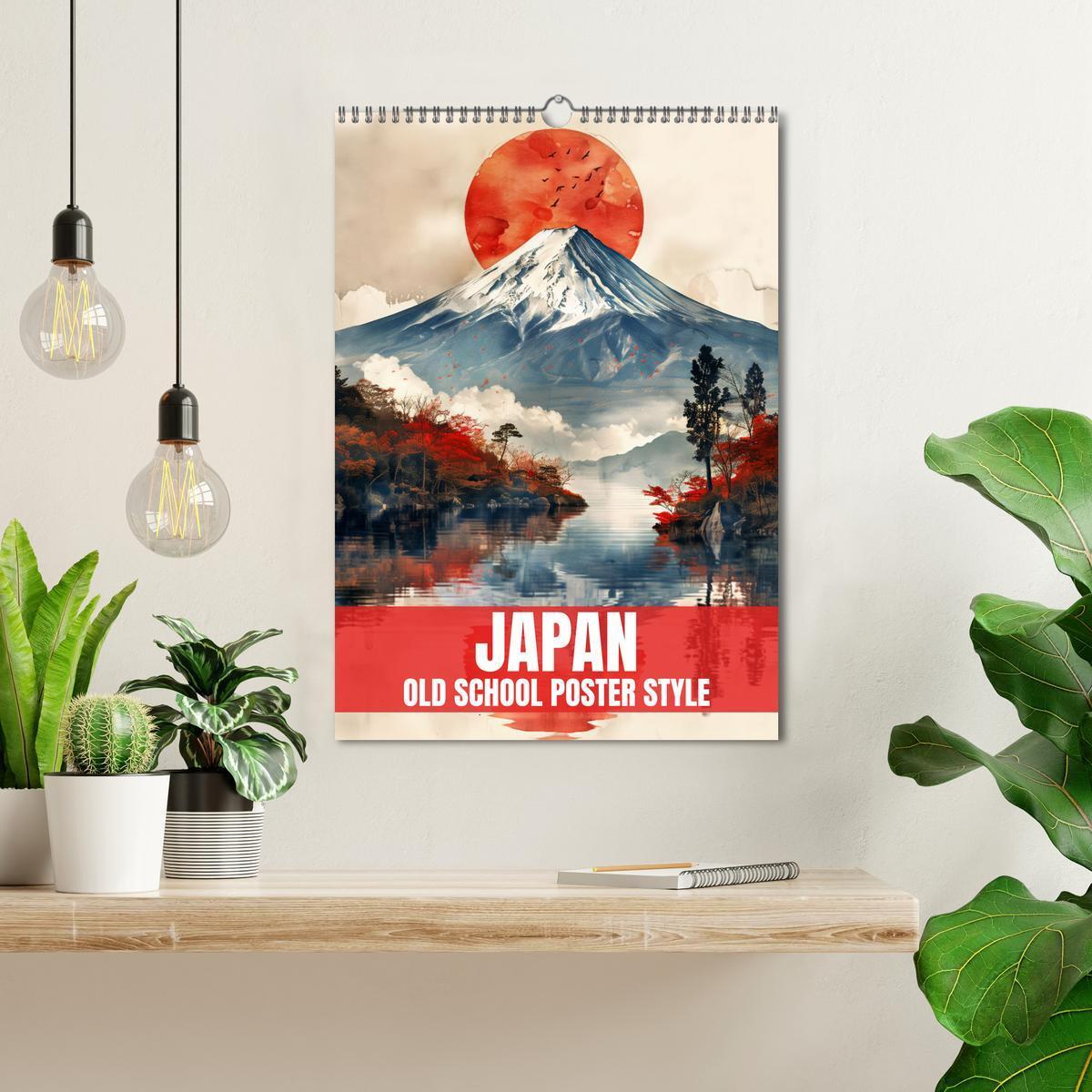 Bild: 9783435829903 | Japan - Old School Poster Style (Wandkalender 2025 DIN A3 hoch),...